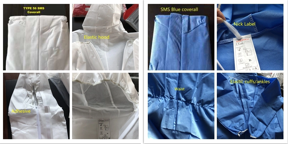 Type 56 SMS Coverall Protective Workwear Chemical Clothing