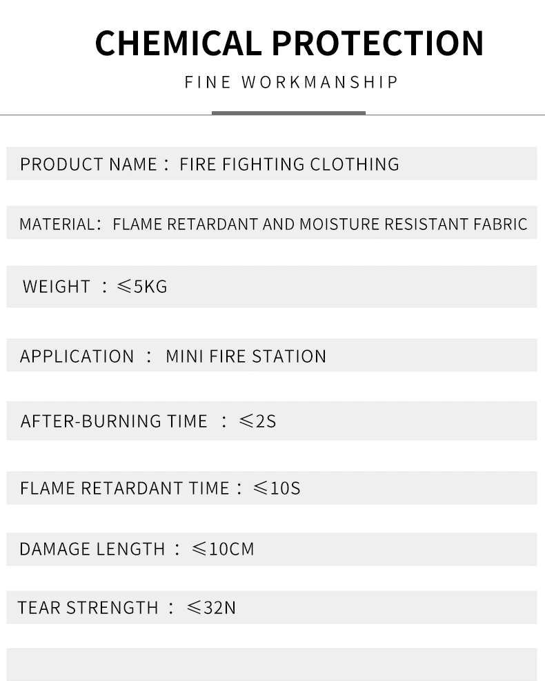 Fighter Uniform Fire Fighting Protective Clothing