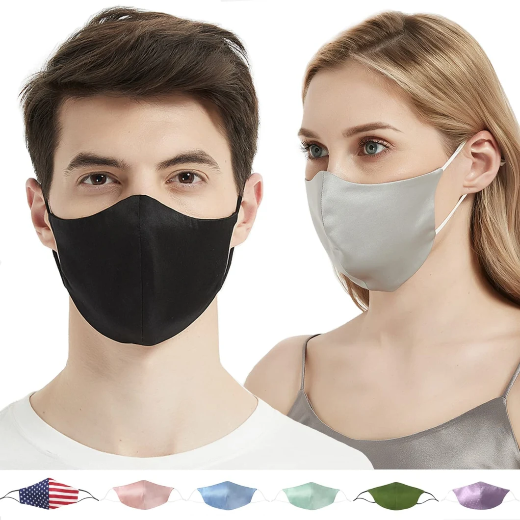 2-Ply Cloth Face Mask, Washable, Reusable and Breathable Face Covering with Adjustable Ear Protection Loops Women/Men