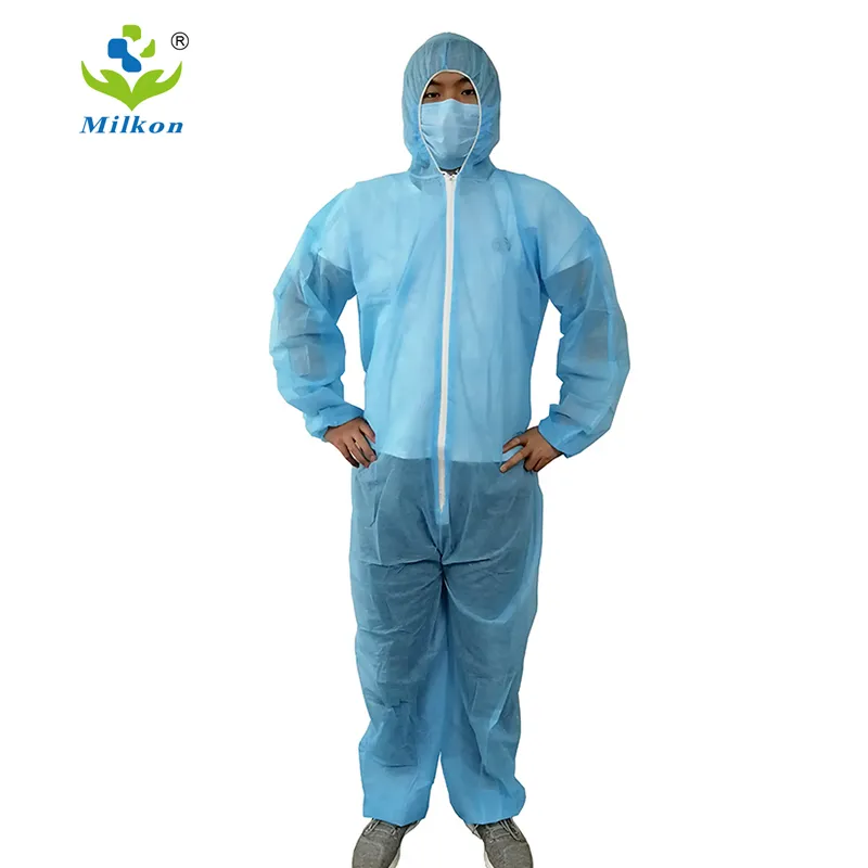 Macacão microporoso branco tipo 4/5/6 Roupa de proteção descartável com capuz e fitas derretidas